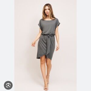 Hailey Boatneck Dress Dynamite, green, size small